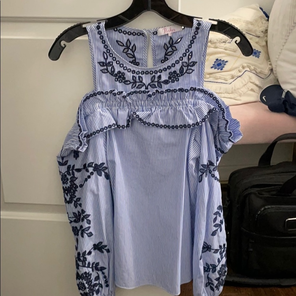 Parker Embroidered Bare Shoulder Top